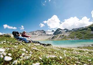 Mountain lake Region Klosters and Davos